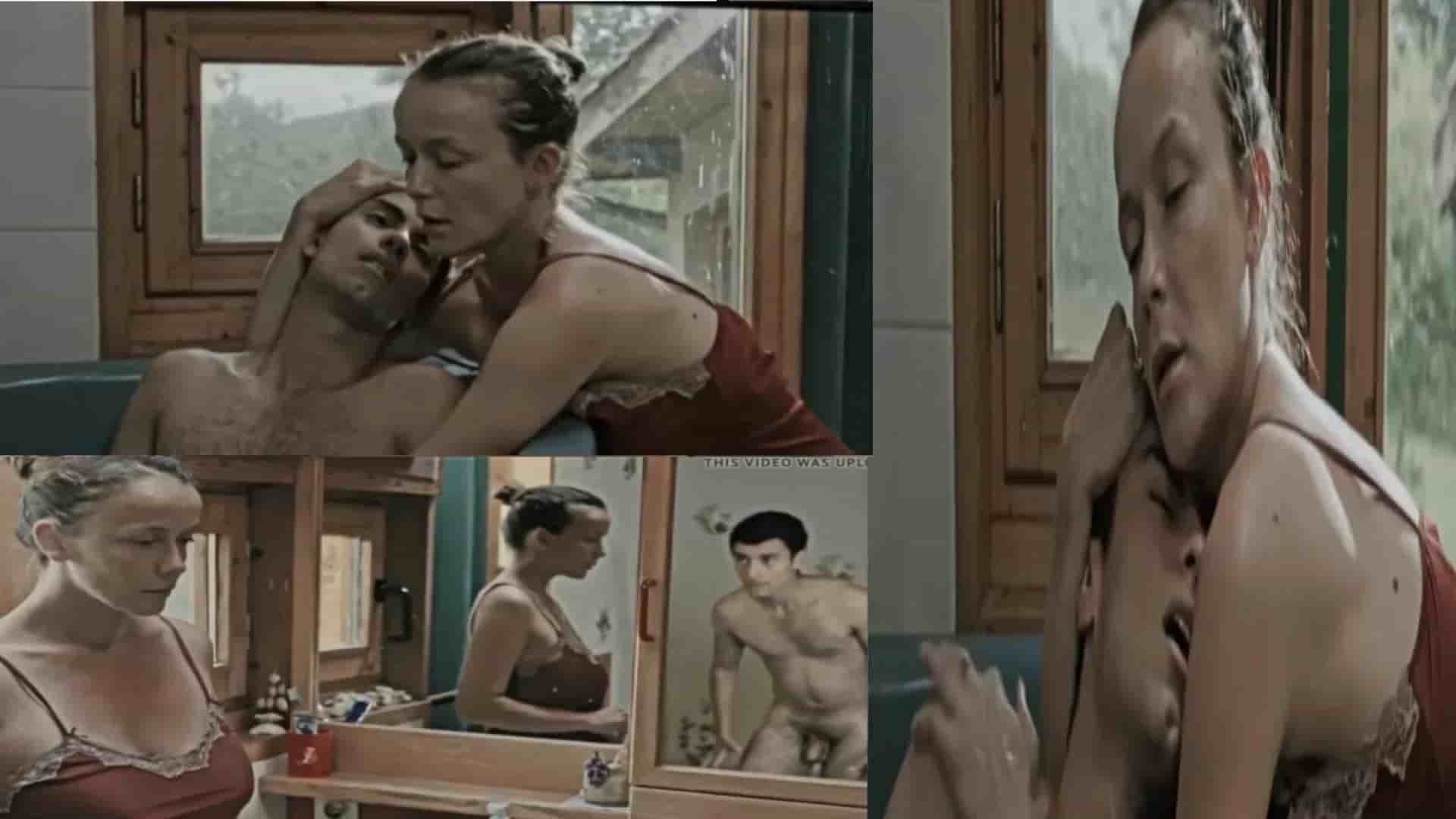 ممثلة أجنبية تفرك عير ابنها في فيلم اجنبي